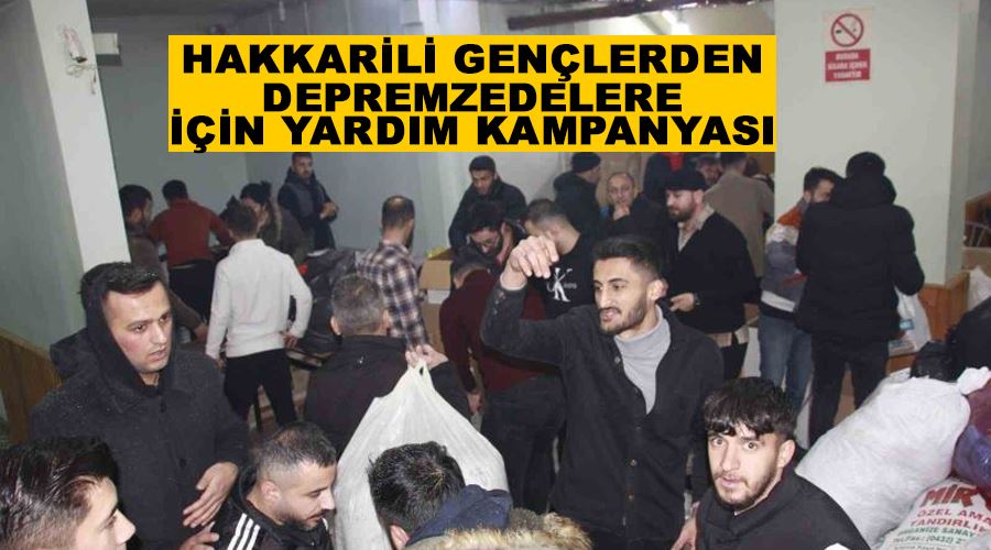 Hakkarili gençlerden depremzedelere için yardım kampanyası