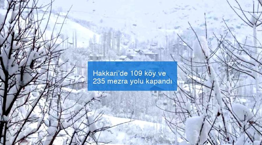 Hakkari’de 109 köy ve 235 mezra yolu kapandı
