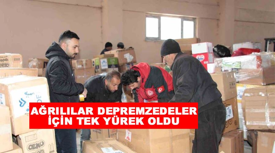 Ağrılılar depremzedeler için tek yürek oldu