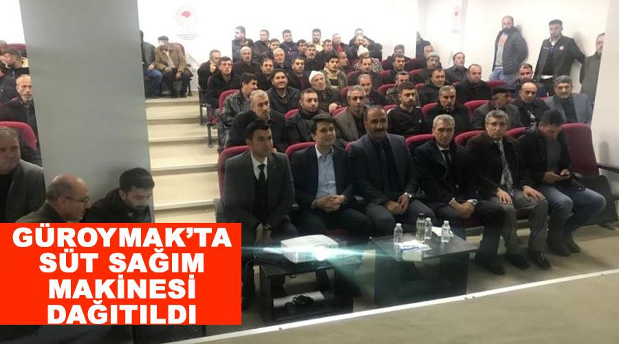 Güroymak’ta süt sağım makinesi dağıtıldı