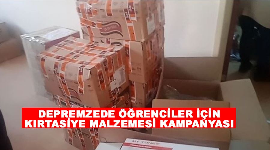 Depremzede öğrenciler için kırtasiye malzemesi kampanyası