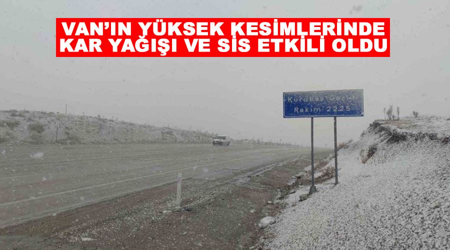 Van’ın yüksek kesimlerinde kar yağışı ve sis etkili oldu