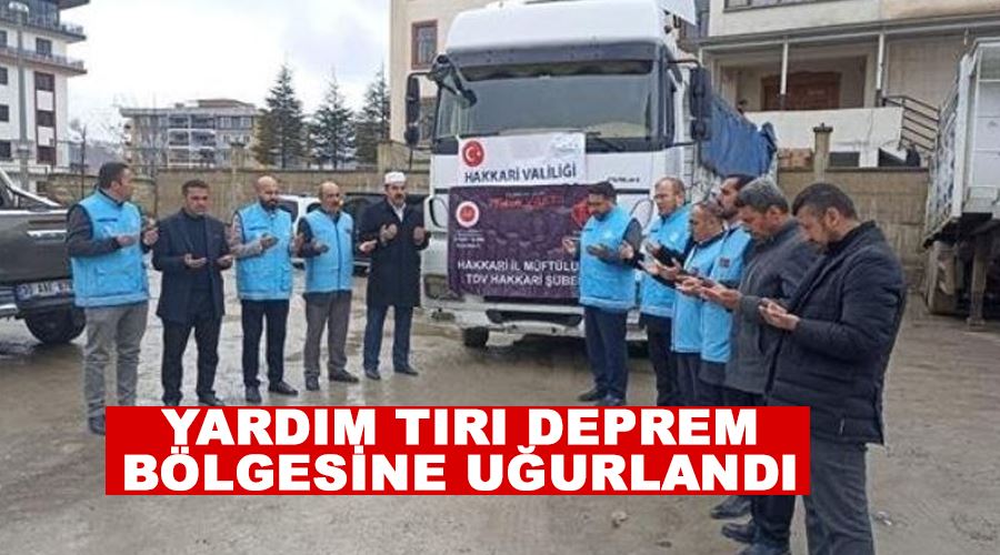 Yardım tırı deprem bölgesine uğurlandı