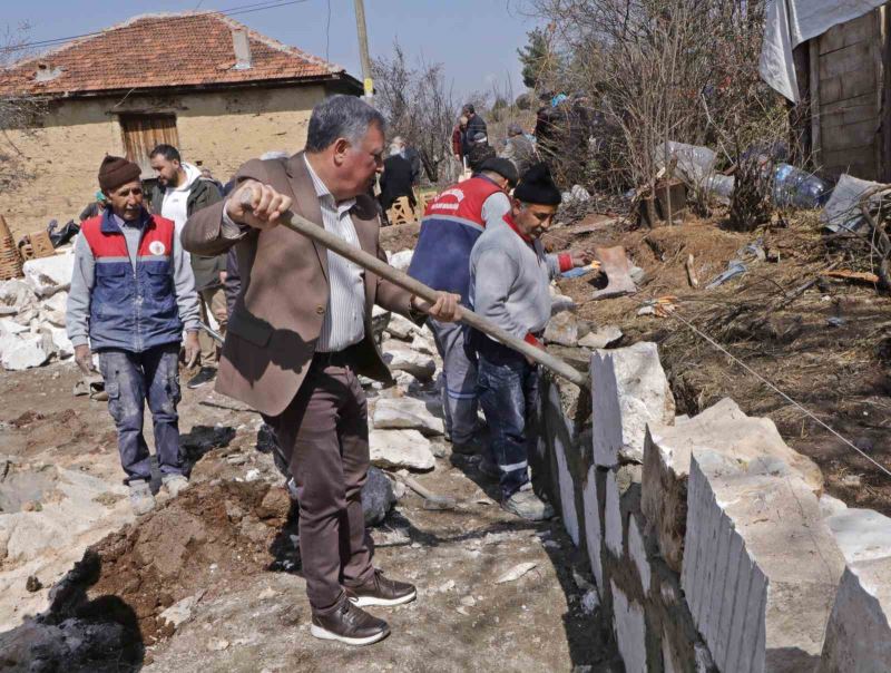 Başkan Kepenek, Yukarıdağdere Sosyal Tesisinin temelini attı
