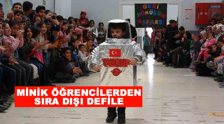 Minik öğrencilerden sıra dışı defile