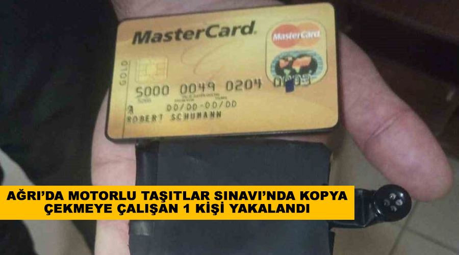 Ağrı’da Motorlu Taşıtlar Sınavı’nda kopya çekmeye çalışan 1 kişi yakalandı