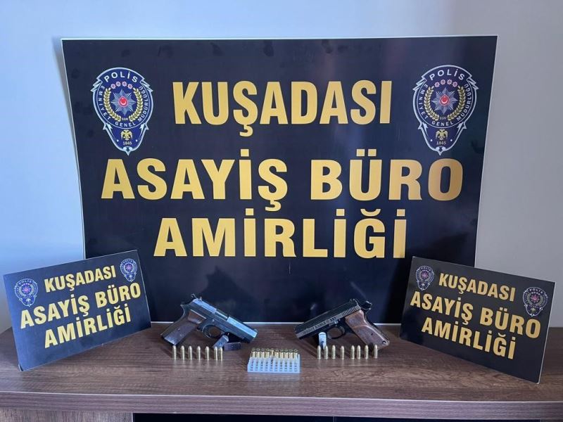 Şüphe üzerine durdurulan şahıstan silah ve uyuşturucu madde ele geçirildi
