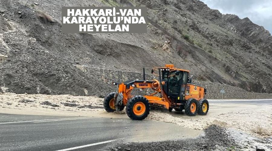 Hakkari-Van Karayolu’nda heyelan