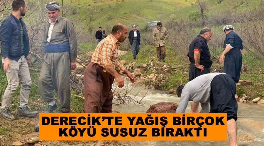 Derecik’te yağış birçok köyü susuz bıraktı