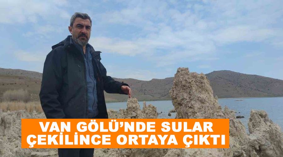 Van Gölü’nde sular çekilince ortaya çıktı