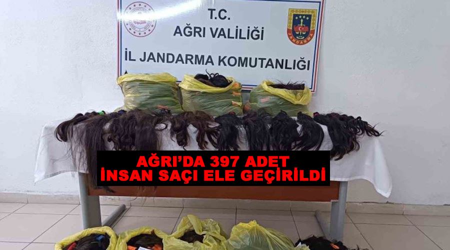 Ağrı’da 397 adet insan saçı ele geçirildi