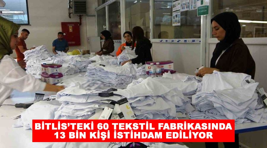 Bitlis’teki 60 tekstil fabrikasında 13 bin kişi istihdam ediliyor