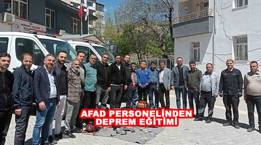 AFAD personelinden deprem eğitimi