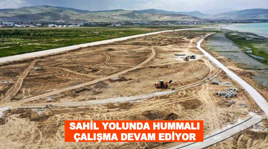 Sahil yolunda hummalı çalışma devam ediyor