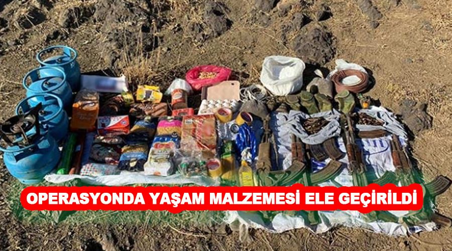 Operasyonda yaşam malzemesi ele geçirildi