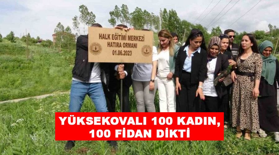 Yüksekovalı 100 kadın, 100 fidan dikti