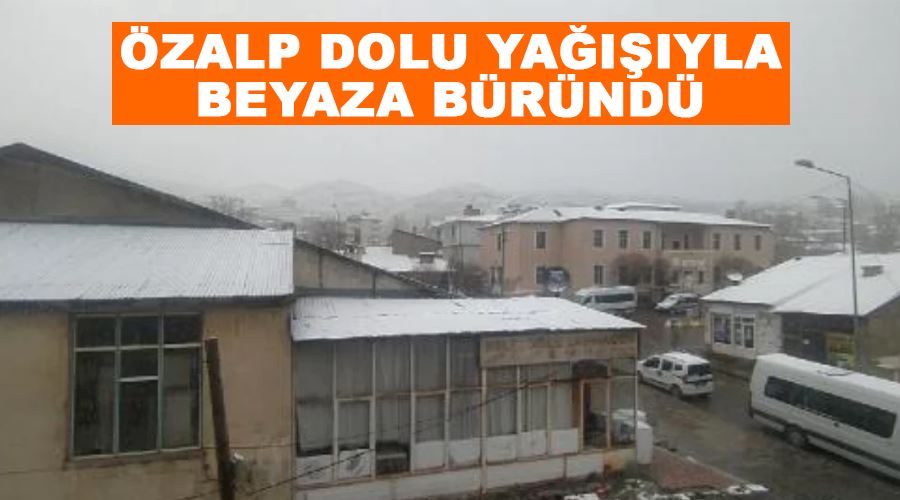Özalp dolu yağışıyla beyaza büründü