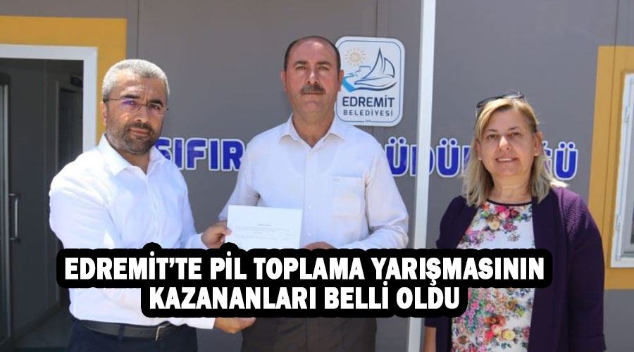 Edremit’te pil toplama yarışmasının kazananları belli oldu