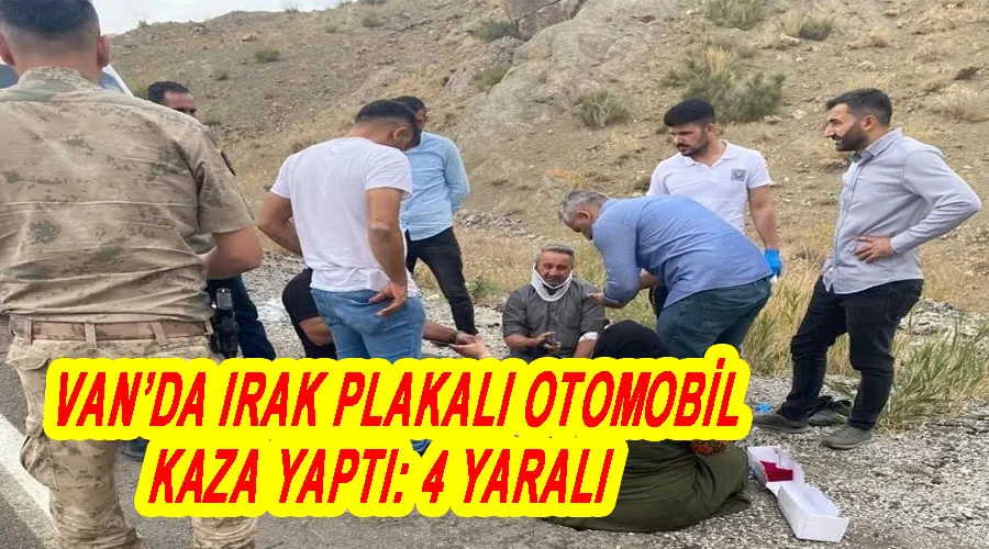 Van’da Irak plakalı otomobil kaza yaptı: 4 yaralı