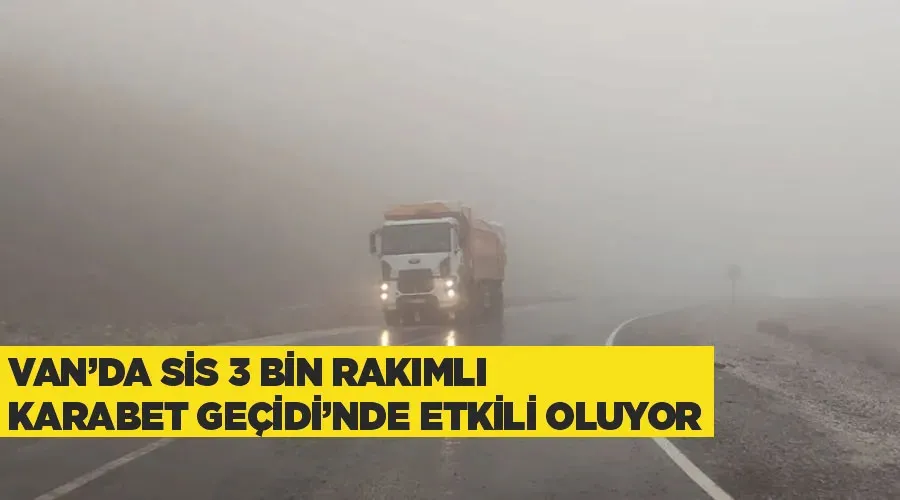 Van’da sis 3 bin rakımlı Karabet Geçidi’nde etkili oluyor