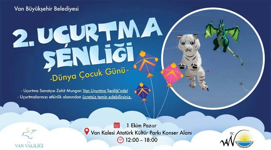 Van Büyükşehir Belediyesi Uçurtma Şenliğine Van halkını davet etti