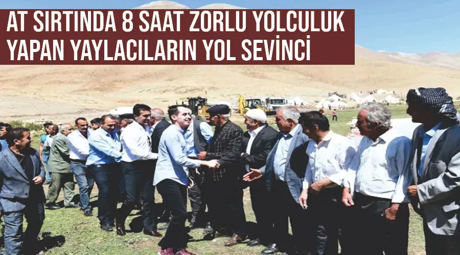 At sırtında 8 saat zorlu yolculuk yapan yaylacıların yol sevinci