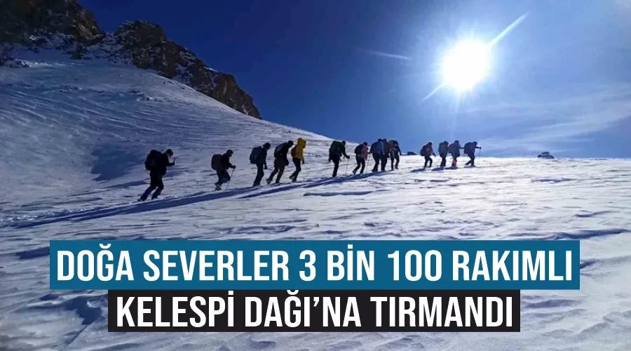 Doğa severler 3 bin 100 rakımlı Kelespi Dağı’na tırmandı