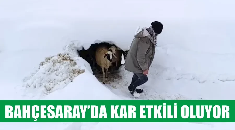 Bahçesaray’da kar etkili oluyor