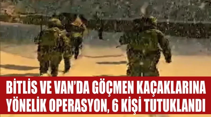 Bitlis ve Van’da göçmen kaçaklarına yönelik operasyon, 6 kişi tutuklandı