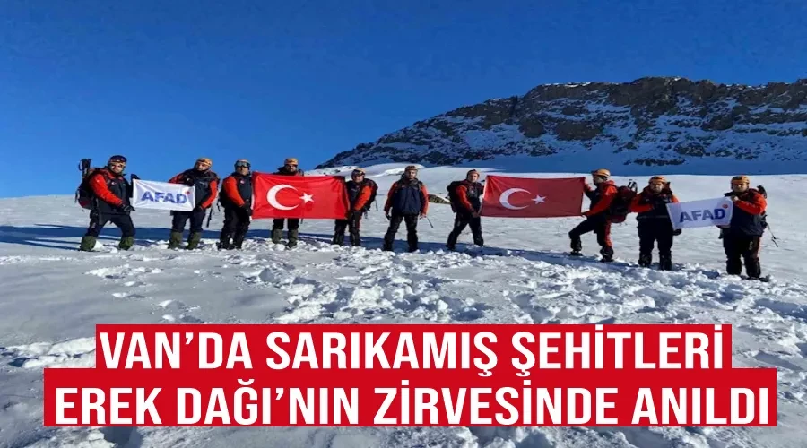 Van’da Sarıkamış şehitleri Erek Dağı’nın zirvesinde anıldı