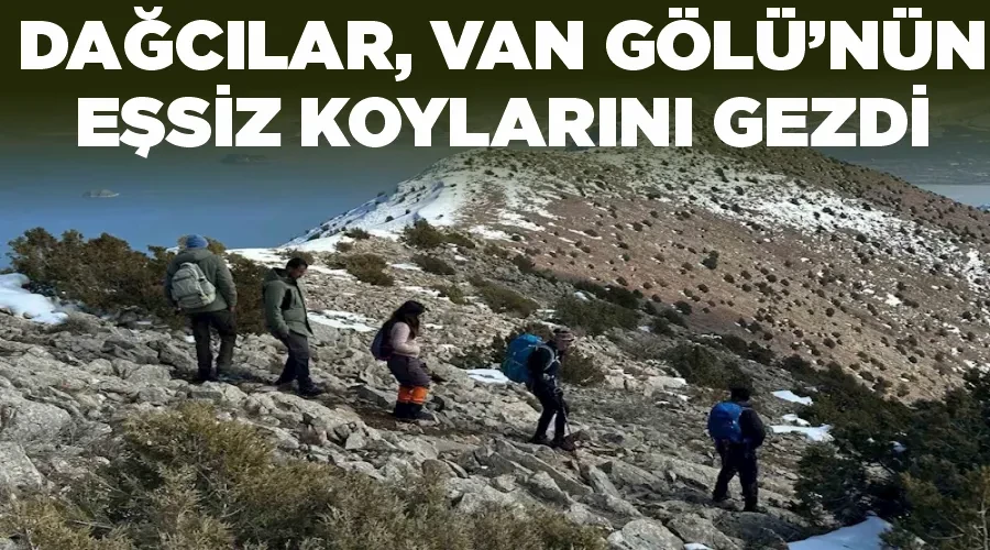 Dağcılar, Van Gölü’nün eşsiz koylarını gezdi