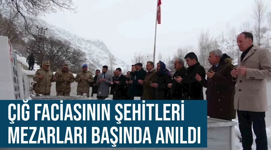 Çığ faciasının şehitleri mezarları başında anıldı