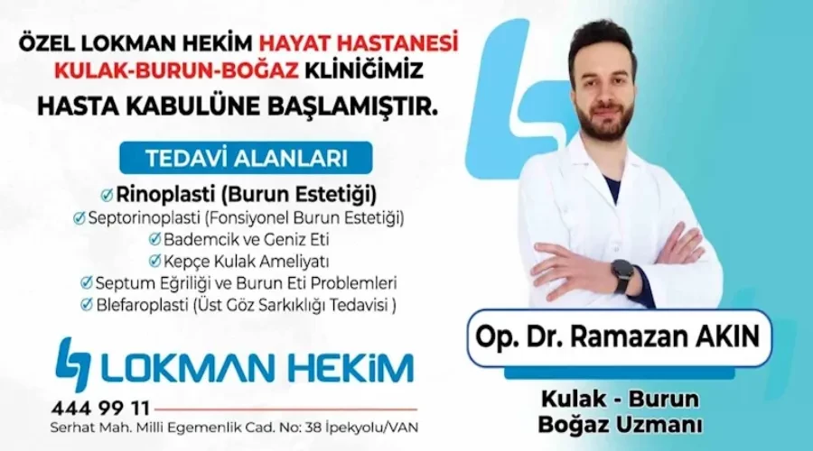 KBB Uzmanı Operatör Dr. Ramazan Akın Lokman Hekim Hayat Hastanesinde hizmete başladı