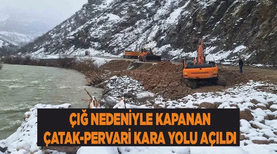 Çığ nedeniyle kapanan Çatak-Pervari kara yolu açıldı