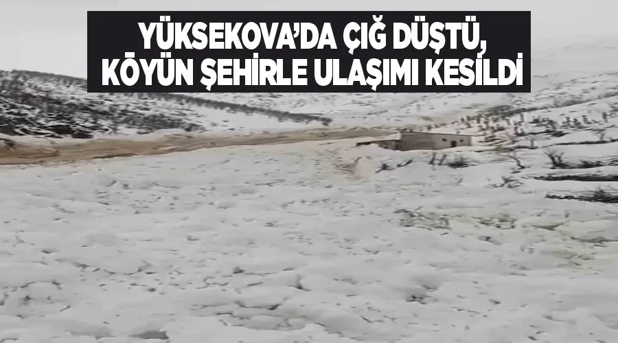 Yüksekova’da çığ düştü, köyün şehirle ulaşımı kesildi