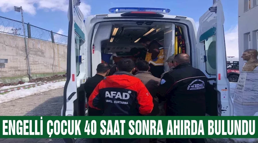 Engelli çocuk 40 saat sonra ahırda bulundu