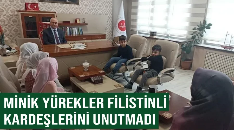 Minik yürekler Filistinli kardeşlerini unutmadı