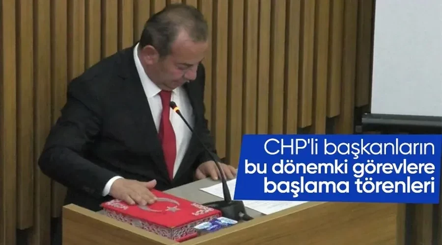 CHP’li Tanju Özcan, yeni döneme Kur’an-ı Kerim’e el basıp yemin ederek başladı