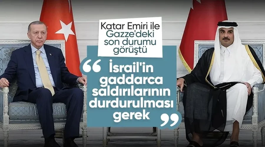 Cumhurbaşkanı Erdoğan Katar Emiri ile görüştü