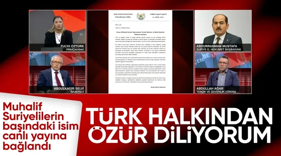 Suriye Geçici Hükümeti Başbakanı: Türk halkından özür diliyorum