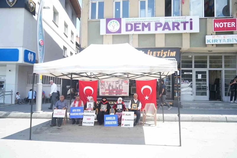 Muşlu annelerin DEM Parti önündeki evlat nöbeti devam ediyor