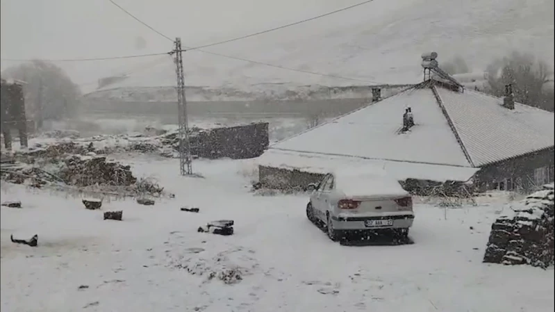Ahlat’ta Nisan ayında kar sürprizi