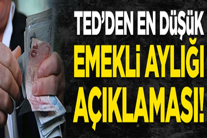 Türkiye Emekliler Derneği en düşük emekli aylığı açıklaması!