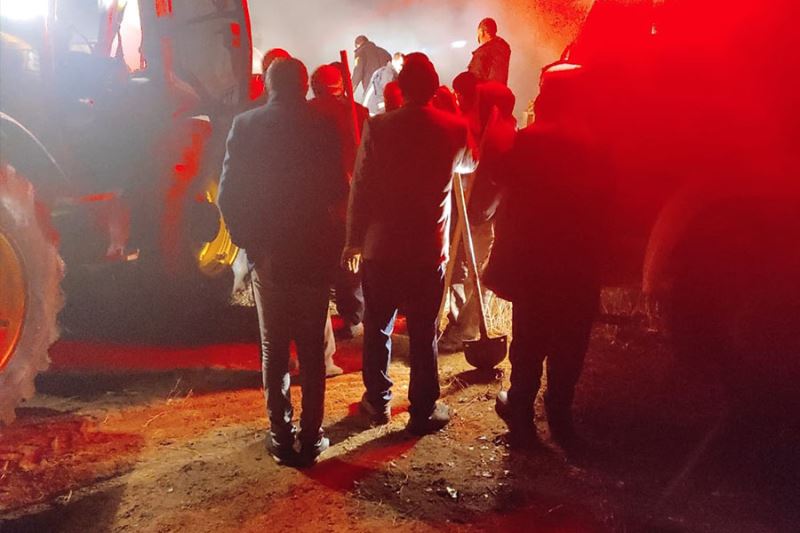 Odunlukta çıkan yangın maddi hasara neden oldu