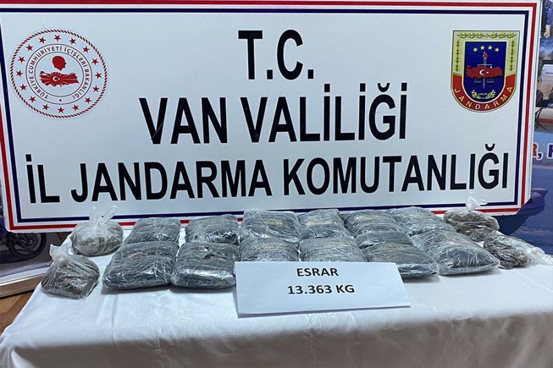 Muradiye’de 13 kilo 363 gram esrar ele geçirildi