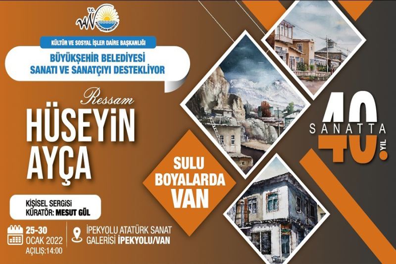 Van’da ‘Sanatta 40. Yıl’ sulu boya resim sergisi