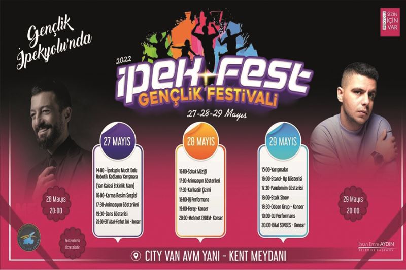 İpekfest Gençlik Festivali için geri sayım başladı