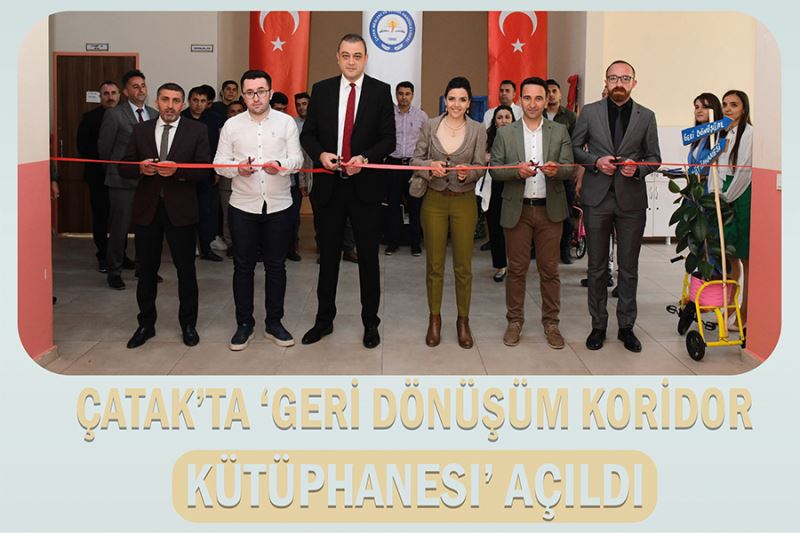 Çatak’ta ‘Geri Dönüşüm Koridor Kütüphanesi’ açıldı