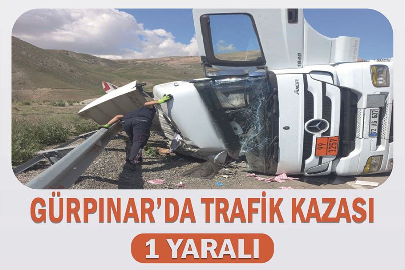 Gürpınar’da trafik kazası 1 yaralı