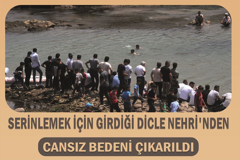 Serinlemek için girdiği Dicle Nehri